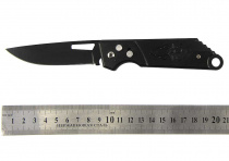 Нож скл. Columbia F-07черный мет.рис на пояс 